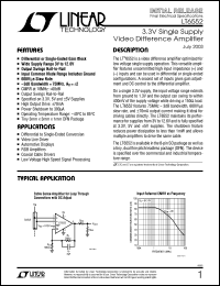 LT6552CS8 datasheet: 3.3V single supply video difference amplifier LT6552CS8