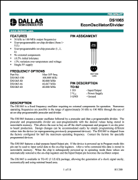 DS1065-80 datasheet: EconOscillator/divider, max 80MHz DS1065-80