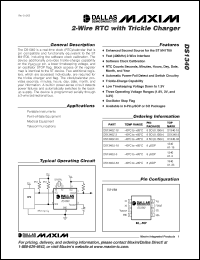 DS1340Z-33 datasheet: 2-Wire RTC with trickle charger, 3.3V DS1340Z-33