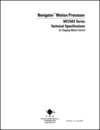 MC2502 datasheet: 0.3-7.0V; 600mW; 40MHz; navigator motion processor. For stepping motion control MC2502