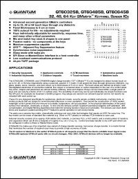 QT60645B-AS datasheet: 0.5-5.5V; 10mA; 32,48,64-key QMatrix keypanel sensor IC. For security keypanels, industrial keyboards, appliance controls, outdooor keypads, ATM machines, touch-screens, automotive controls, machine tools QT60645B-AS