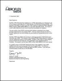 UT1553/RTMP-GPC datasheet: Remote terminal multi-protocol. Flow phototype. Lead finish gold. UT1553/RTMP-GPC