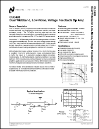 CLC428MDC datasheet: Dual Wideband, Low Noise, Voltage Feedback Op Amp CLC428MDC