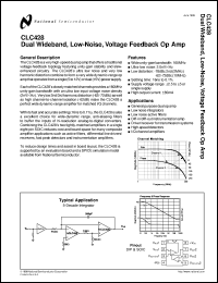 CLC428AJE datasheet: Dual Wideband, Low Noise, Voltage Feedback Op Amp CLC428AJE