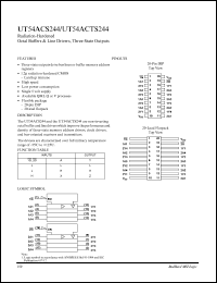 UT54ACS244 datasheet: Radiation-hardened octal buffer & line driver, inverted three-state outputs. UT54ACS244