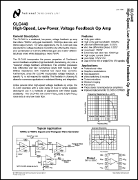 CLC440MDC datasheet: High Speed, Low Power, Voltage Feedback Op Amp CLC440MDC