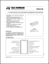 TEA2130 datasheet: TV AND SATELLITE DECODER SCANNING PROCESSOR TEA2130