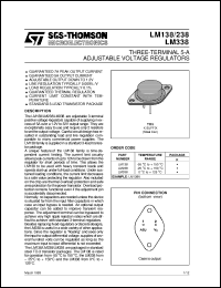 LM138K datasheet: THREE-TERMINAL 5-A ADJUSTABLE VOLTAGE REGULATORS LM138K