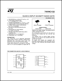 74VHC132 datasheet: QUAD 2-INPUT SCHMITT NAND GATE 74VHC132