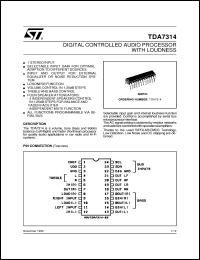 TDA7314 datasheet: DIGITAL CONTROLLED AUDIO PROCESSOR WITH LOUDNESS TDA7314