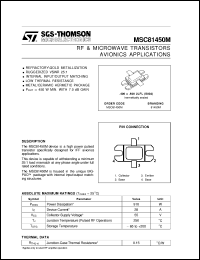 MSC81450M datasheet: AVIONICS APPLICATIONS RF & MICROWAVE TRANSISTORS MSC81450M