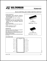 TEA6415C datasheet: BUS-CONTROLLED VIDEO MATRIX SWITCH TEA6415C