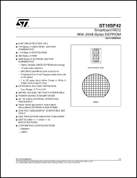 ST16SF42 datasheet: SMARTCARD MCU WITH 2048 BYTES EEPROM ST16SF42