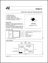 TDA8171 datasheet: VERTICAL DEFLECTION BOOSTER TDA8171