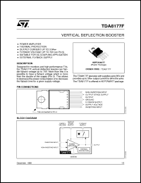 TDA8177F datasheet: VERTICAL DEFLECTION BOOSTER TDA8177F