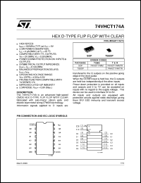 74VHCT174A datasheet: HEX D-TYPE FLIP FLOP WITH CLEAR 74VHCT174A