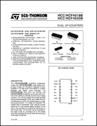 HCF4520B datasheet: DUAL UP-COUNTERS HCF4520B