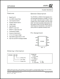 APV2002KI-TR datasheet: 2.7-5.5 V, Crystal oscillator APV2002KI-TR