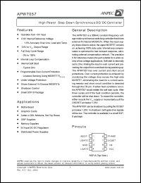 APW7057KC-TR datasheet: High power step-down synchronous DC/DC controller APW7057KC-TR