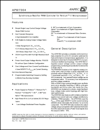 APW7004KC-TR datasheet: Synchronous-rectifier PWM controller APW7004KC-TR