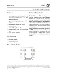 APX1690ME-TU datasheet: 7 V, 9-set over voltage protector APX1690ME-TU