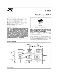 L4620 datasheet: LIQUID LEVEL ALARM L4620