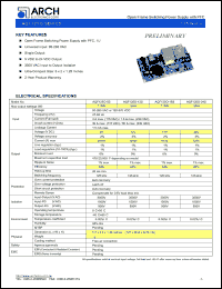 AQF125O-12S datasheet: 12 V, 125 W, open frame switching power supply with PFC AQF125O-12S