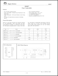 SD307-B datasheet: 4.5 V, fan controller SD307-B