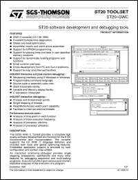 ST20-SWC-PC datasheet: ST20 SOFTWARE DEVELOPMENT AND DEBUGGING TOOLS ST20-SWC-PC