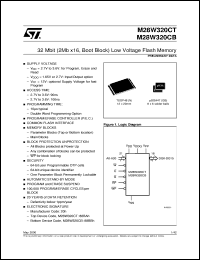 M28W320CB datasheet: 32 MBIT (2MB X16, BOOT BLOCK) LOW VOLTAGE FLASH MEMORY M28W320CB