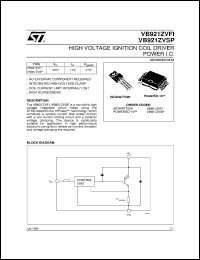 VB921ZVSP datasheet: HIGH VOLTAGE IGNITION COIL DRIVER POWER IC VB921ZVSP