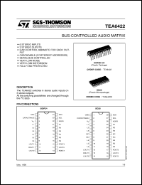 TEA6422 datasheet: BUS-CONTROLLED AUDIO MATRIX TEA6422