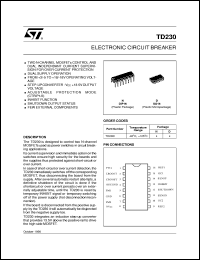 TD230 datasheet: ELECTRONIC CIRCUIT BREAKER TD230