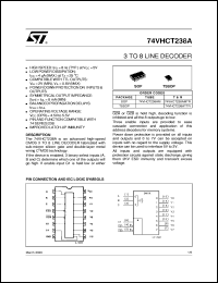 74VHCT238A datasheet: 3 TO 8 LINE DECODER 74VHCT238A