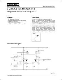 LM336Z2.5 datasheet: Programmable shunt regulator, 2.5V LM336Z2.5