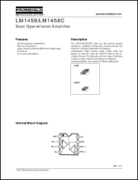 LM1458N datasheet: Dual operational amplifier LM1458N
