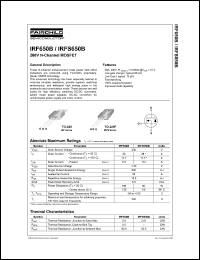 IRF650B datasheet: 200V N-channel MOSFET, 28A IRF650B