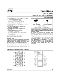 74VHCT245A datasheet: OCTAL BUS TRANSCEIVER (3-STATE) 74VHCT245A