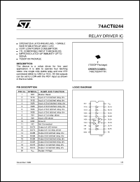 74ACT8244 datasheet: RELAY DRIVER IC 74ACT8244