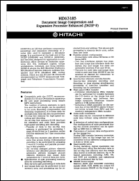 HD63185 datasheet: Document image compression and expansion processor enhanced HD63185