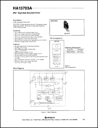 HA13703A datasheet: IPIC high side solenoid driver HA13703A
