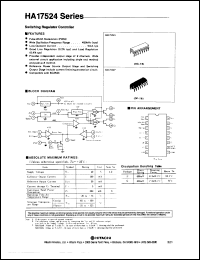 HA17524G datasheet: 5 V, switching regulator IC HA17524G