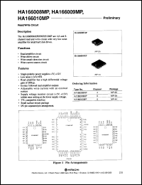 HA166008MP datasheet: 5 V, read/write circuit HA166008MP