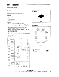 HA16688MP datasheet: 5-12 V, Read/write circuit HA16688MP