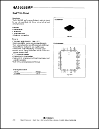 HA16689MP datasheet: 5-12 V, Read/write circuit HA16689MP