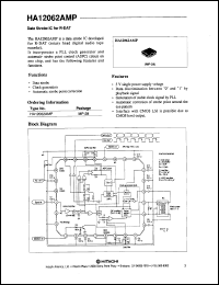 HA12062AMP datasheet: 6 V, data strobe IC for R-DAT HA12062AMP