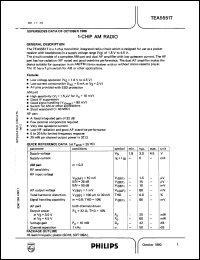 TEA5551T datasheet: 6 V, 1-chip AM radio TEA5551T