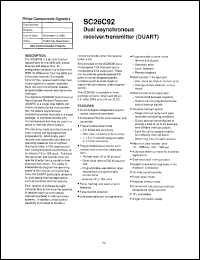 SC26C92AC1A44 datasheet: 5 V, dual asynchronous receiver/transmitter (DUART) SC26C92AC1A44