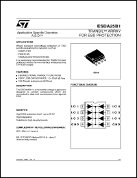 ESDA25B1 datasheet: TRANSIL ARRAY FOR ESD PROTECTION - (ASD) ESDA25B1