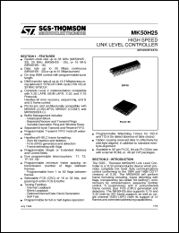 MK50H25N datasheet: HIGH SPEED LINK LEVEL CONTROLLER MK50H25N